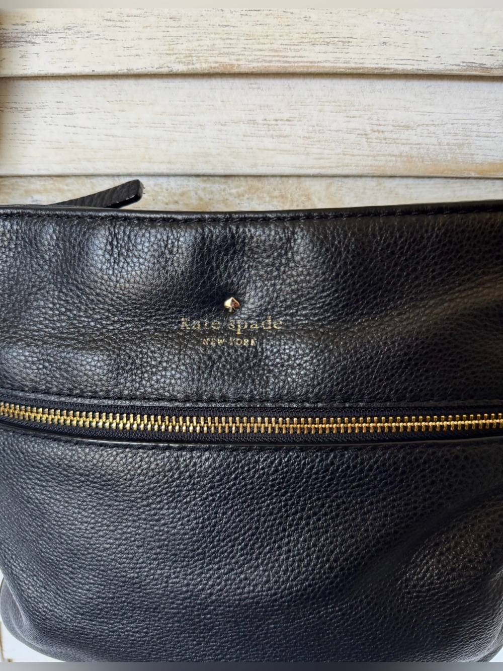 Kate Spade Black Leather Crossbody Bag No Callouts - Picture 4 of 16